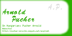 arnold pucher business card